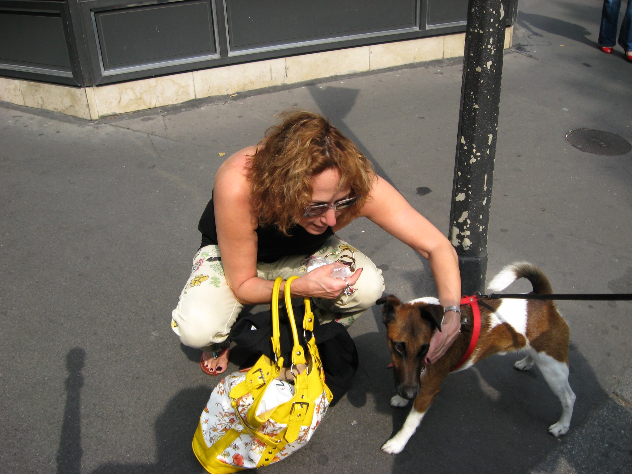 Leslie with Parisienne four legged friend