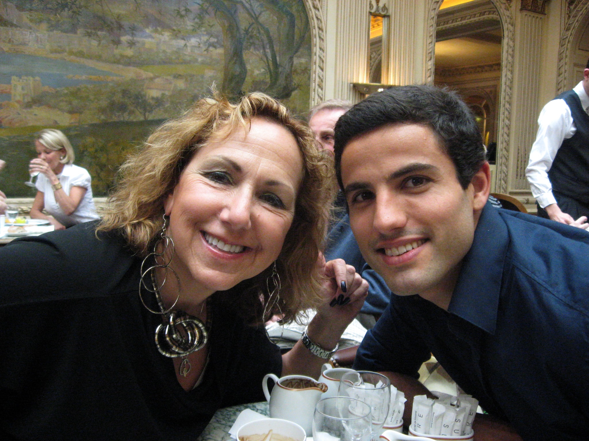 With Daniel Lundh, actor, at Café Angelina in Paris